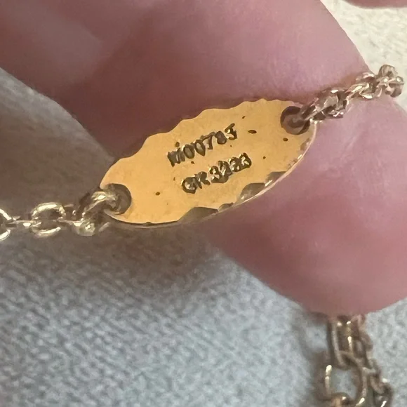 Louis Vuitton loulougram crystal Gold Pendant Necklace